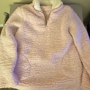 Light Pink Sherpa pullover size small